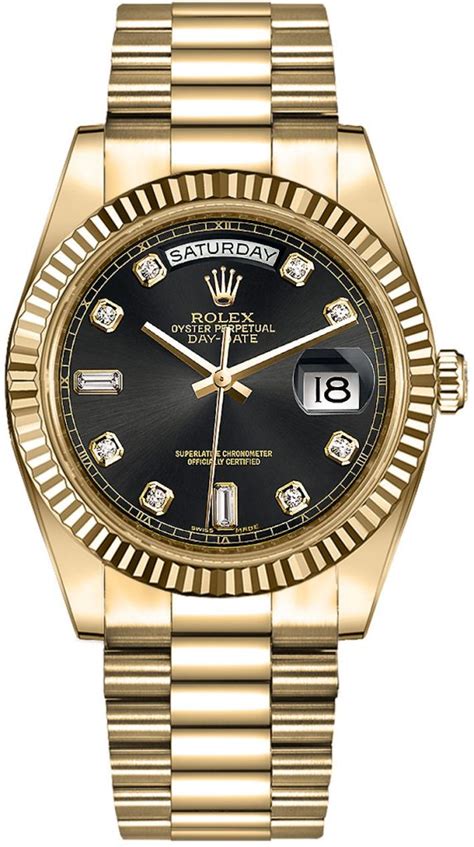 rolex gold schwarzes zifferblatt|day date rolex.